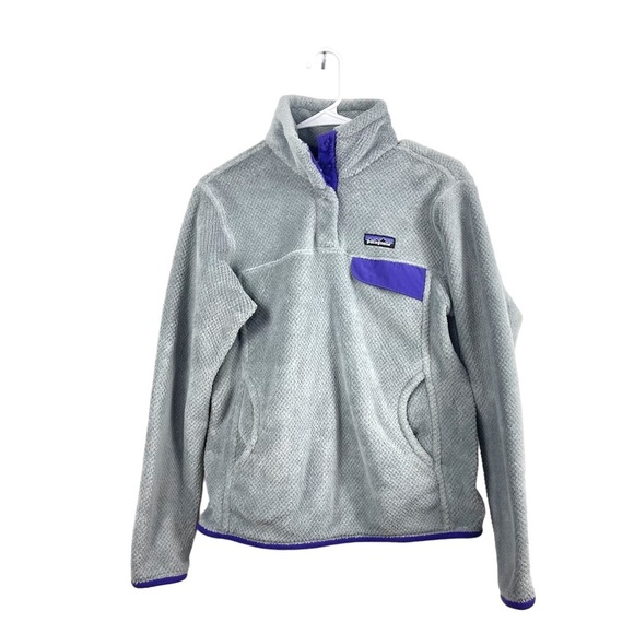 Patagonia Grey Half-Button Fleece Jacket - Picture 13 of 13